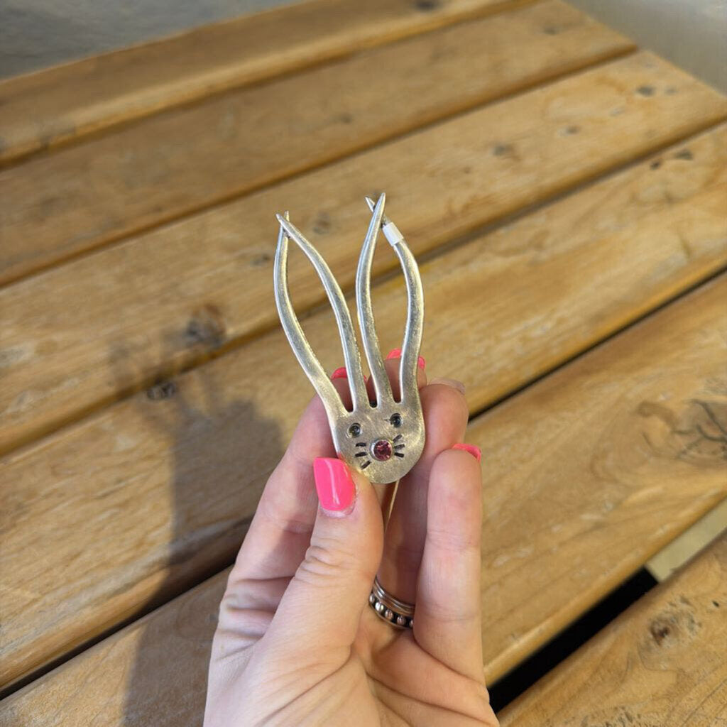 Reborn Silver Bunny Fridge Magnet