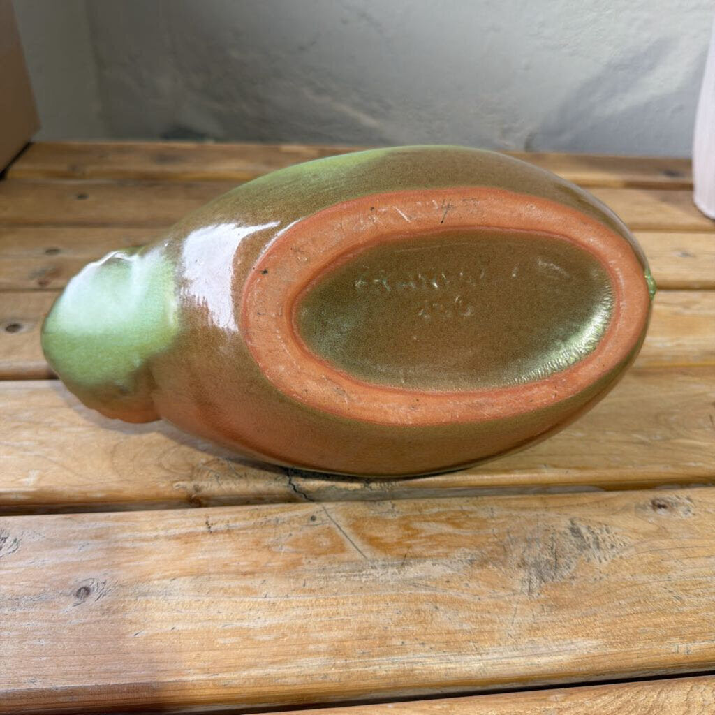 Vintage Green Frankoma Duck Planter