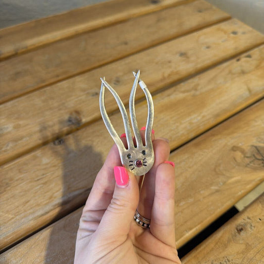 Reborn Silver Bunny Fridge Magnet