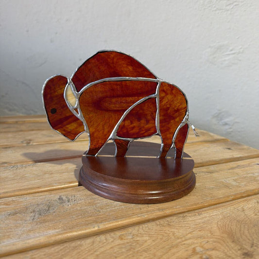 Stained Glass Bison