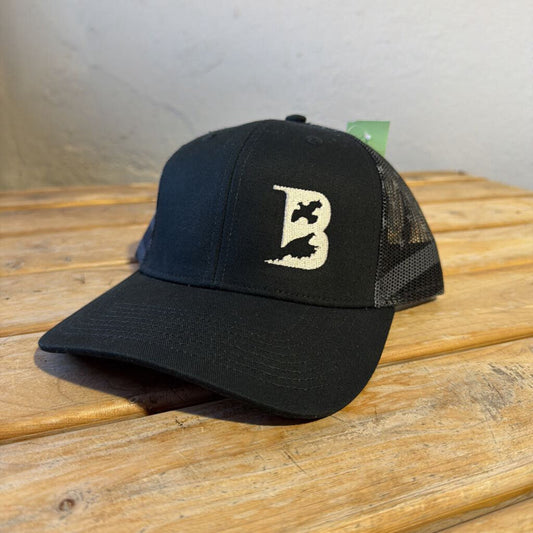 Bluestem Hunting Lodge Cap - Black "B" Vented